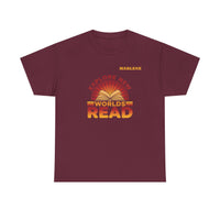 Load image into Gallery viewer, "Explore New Worlds READ" - Gildan 5000 Heavy Cotton Tee - PERSONALIZED