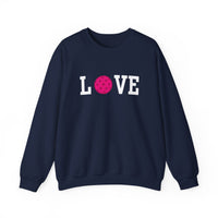 Load image into Gallery viewer, "LOVE Pickleball" 1 - Pink - Gildan 18000 Crewneck Sweatshirt