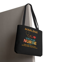Load image into Gallery viewer, "Vintage Nurse" 1 - Canvas Tote 18" x 18" - PERSONALIZED