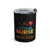 Load image into Gallery viewer, "Vintage Nurse" 1 - Tumbler 10oz - PERSONALIZED