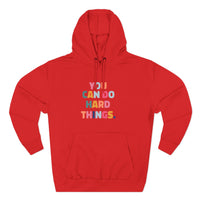 Load image into Gallery viewer, "You Can Do Hard Things" 1 - Lane Seven LS14001 Premium Hooded Sweatshirt