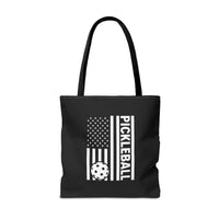 Load image into Gallery viewer, "Pickleball Flag" 1 - Canvas Tote 18" x 18" - PERSONALIZED