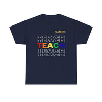 Load image into Gallery viewer, "Teach" Repeat 2 - Gildan 5000 Heavy Cotton Tee - PERSONALIZED