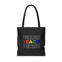 Load image into Gallery viewer, "Teach" Repeat 2 - Canvas Tote 18" x 18" - PERSONALIZED