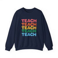 Load image into Gallery viewer, "Teach" Repeat 1 - Gildan 18000 Crewneck Sweatshirt