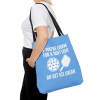 Load image into Gallery viewer, "If You're Looking For A Soft Serve Go Get Ice Cream" 1 - Canvas Tote 18" x 18"