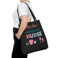 Load image into Gallery viewer, "Licensed Practical Nurse" 1 - Canvas Tote 18" x 18" - PERSONALIZED