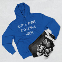 Load image into Gallery viewer, "Life Happens Pickleball Helps" 1 - Lane Seven LS14001 Premium Hooded Sweatshirt