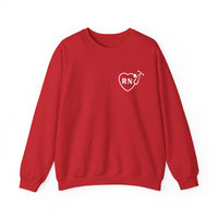 Load image into Gallery viewer, "RN Stethoscope Heart" 1b - Gildan 18000 Crewneck Sweatshirt