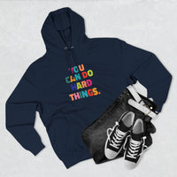 Load image into Gallery viewer, "You Can Do Hard Things" 2 - Lane Seven LS14001 Premium Hooded Sweatshirt Unisex