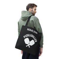 Load image into Gallery viewer, "Pickleballer" 1 - Canvas Tote 18" x 18" - PERSONALIZED