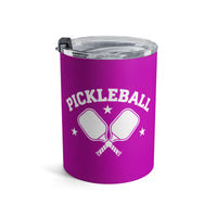 Load image into Gallery viewer, "Pickleball Crossed Paddles" 1 - Tumbler 10oz - PERSONALIZED