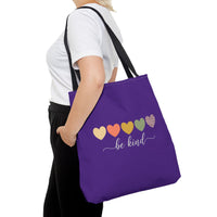 Load image into Gallery viewer, "Be Kind Hearts" 2 - Canvas Tote 18" x 18"