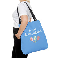 Load image into Gallery viewer, "Can't Pickleball" 4 - I Can't I Have Pickleball - Canvas Tote 18" x 18"