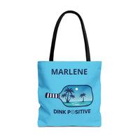 Load image into Gallery viewer, "Dink Positive" 1 - Canvas Tote 18" x 18" - PERSONALIZED