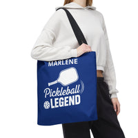 Load image into Gallery viewer, "Pickleball Legend" 1 - Canvas Tote 18" x 18" - PERSONALIZED
