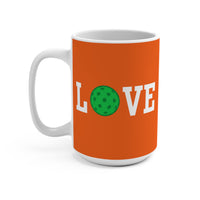 Load image into Gallery viewer, "Love Pickleball" 1 Green 15 oz Mug Ceramic Pickleball Gift