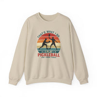 Load image into Gallery viewer, "That's What I Do I Play Pickleball and I Know Things" 2 - Gildan 18000 Crewneck Sweatshirt