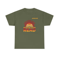 Load image into Gallery viewer, "Explore New Worlds READ" - Gildan 5000 Heavy Cotton Tee - PERSONALIZED