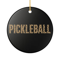 Load image into Gallery viewer, "Pickleball Leopard" 2 - 3 Inch Ceramic Ornament Pickleball Gift