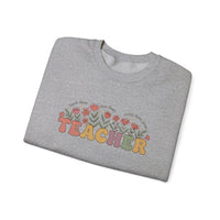 Load image into Gallery viewer, "Teacher. Teach Them. Love Them. Watch Them Grow." 1 - Gildan 18000 Crewneck Sweatshirt