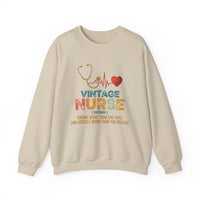 Load image into Gallery viewer, "Vintage Nurse" 1 - Gildan 18000 Crewneck Sweatshirt