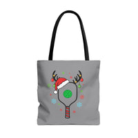 Load image into Gallery viewer, "Pickleball Paddle Santa Hat" 1 - Canvas Tote 18" x 18"