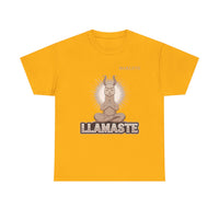 Load image into Gallery viewer, "Llamaste" 2 - Gildan 5000 Heavy Cotton Tee - PERSONALIZED