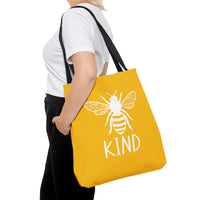 Load image into Gallery viewer, "Bee Kind" 2 - Canvas Tote 18" x 18"