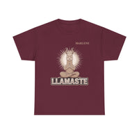 Load image into Gallery viewer, "Llamaste" 2 - Gildan 5000 Heavy Cotton Tee - PERSONALIZED