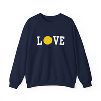 Load image into Gallery viewer, "LOVE Pickleball" 1 - Yellow - Gildan 18000 Crewneck Sweatshirt