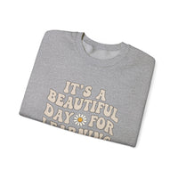 Load image into Gallery viewer, "It's a Beautiful Day For Learning" 1 - Gildan 18000 Crewneck Sweatshirt