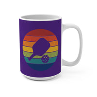 Load image into Gallery viewer, "Pickleball Paddle Ball Retro Circle" 2 15 oz Mug Ceramic Pickleball Gift