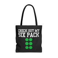 Load image into Gallery viewer, "Check Out My Six Pack" 1 - Canvas Tote 18" x 18"