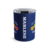 Load image into Gallery viewer, "It's A Good Day To Play Pickleball" 2 - Tumbler 10oz - PERSONALIZED