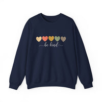 Load image into Gallery viewer, "Be Kind Hearts" 2 - Gildan 18000 Crewneck Sweatshirt