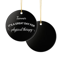 Load image into Gallery viewer, "Physical Therapy" 17a - 3 inch Ceramic Ornament - PERSONALIZED