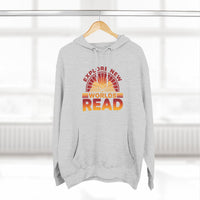 Load image into Gallery viewer, "Explore New Worlds READ" - Lane Seven LS14001 Premium Hooded Sweatshirt
