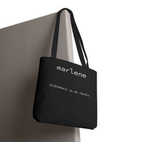 Load image into Gallery viewer, "Pickleball Is My Cardio" 1 - Canvas Tote 18" x 18" - PERSONALIZED