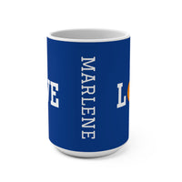 Load image into Gallery viewer, "Love Pickleball" 1 - Orange - Ceramic Mug 15oz - PERSONALIZED