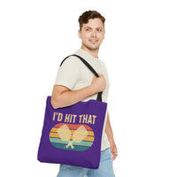 Load image into Gallery viewer, "I'd Hit That" 2 - Canvas Tote 18" x 18"