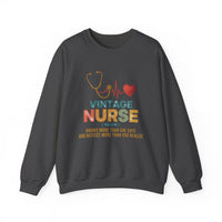 Load image into Gallery viewer, "Vintage Nurse" 1 - Gildan 18000 Crewneck Sweatshirt
