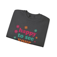 Load image into Gallery viewer, "Happy To See Your Face" 1 - Gildan 18000 Crewneck Sweatshirt