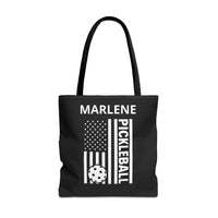 Load image into Gallery viewer, "Pickleball Flag" 1 - Canvas Tote 18" x 18" - PERSONALIZED