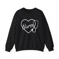 Load image into Gallery viewer, "Nurse Heart Stethoscope" 4 - Gildan 18000 Crewneck Sweatshirt