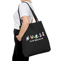 Load image into Gallery viewer, "Nurse I'll Be There For You" 1 - Canvas Tote 18" x 18"