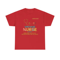 Load image into Gallery viewer, "Vintage Nurse" 1 - Gildan 5000 Heavy Cotton Tee - PERSONALIZED