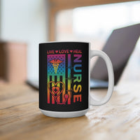 Load image into Gallery viewer, "Nurse Live Love Heal" 2 15oz Ceramic Mug - Gift for Nurses Printed On Demand
