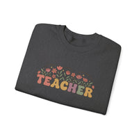 Load image into Gallery viewer, "Teacher. Teach Them. Love Them. Watch Them Grow." 1 - Gildan 18000 Crewneck Sweatshirt