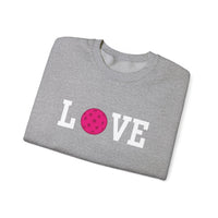 Load image into Gallery viewer, "LOVE Pickleball" 1 - Pink - Gildan 18000 Crewneck Sweatshirt
